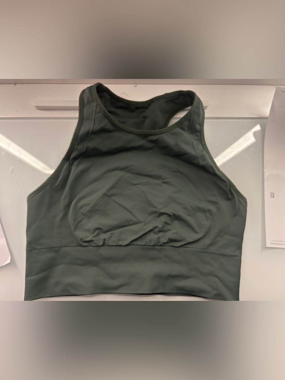 lululemon athletica Olive Green High-Neck Workout Tank